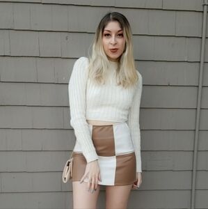Forever 21 Colorblock Mini Skirt